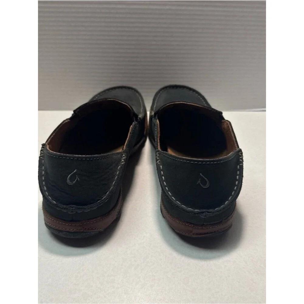 Pre-Owned Olukai Black 8 Loafer Men's Loafers - Upper Leather
